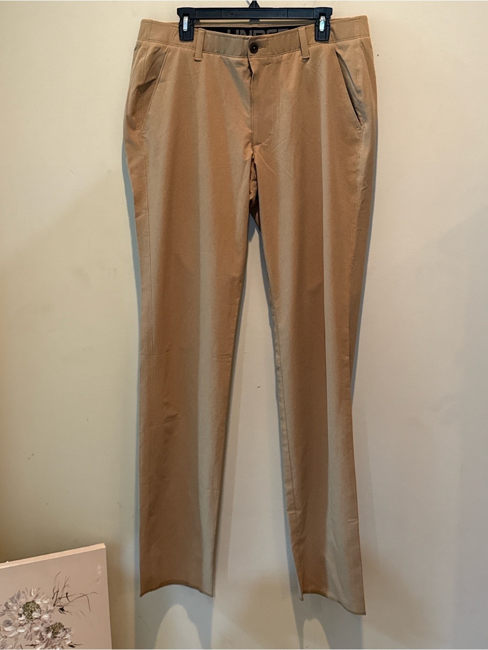 Men's Classic Slim Fit Tan Chino Pants (un-hemmed)